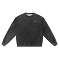 Snow Wash Oversized Crewneck Sweatshirt